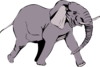 Running Elephant Clip Art